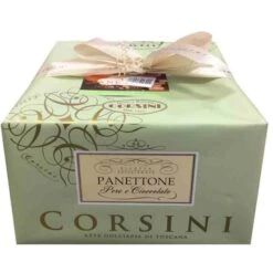 Panettone Pere E Cioccolato Corsini Carta E Fiocco 1 Kg
