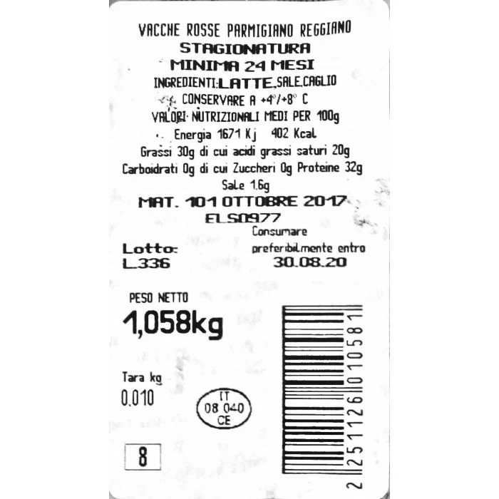 Parmigiano Reggiano DOP Vacche Rosse 2 Parmigiano Reggiano DOP Vacche Rosse - immagine 2
